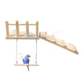 Parrot Supplies Flexible Bird Rope Step Ladder Toy Bridge Cage Accessories Hammock Wood Swing Toys for Small Animals