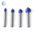 6mm Shank 90 Degree V Bits Carbide Tipped V Groove Cutter Professional Precision 3D Solid Carbide V Bits for Wood Woodworking