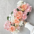 New Style Wedding Party Ceremony Christmas Decoration Floral Background Simulation Flowers Wall Artificial Hydrangea Mixed Roses