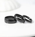 OAHLAN Fashion Jewelry Black 2mm 4mm 6mm 8mm Men Titanium Ring Dome Classic High Polished Wedding Band for Couple