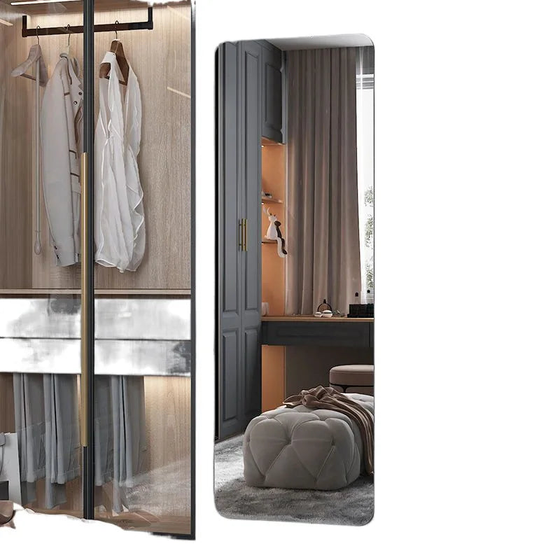 Wall Full Mirror Wall Self-adhesive Full-body  HD Mirror Wall Space Saver Cheap Vanity with Modern Vanity Bathroom Mirror
