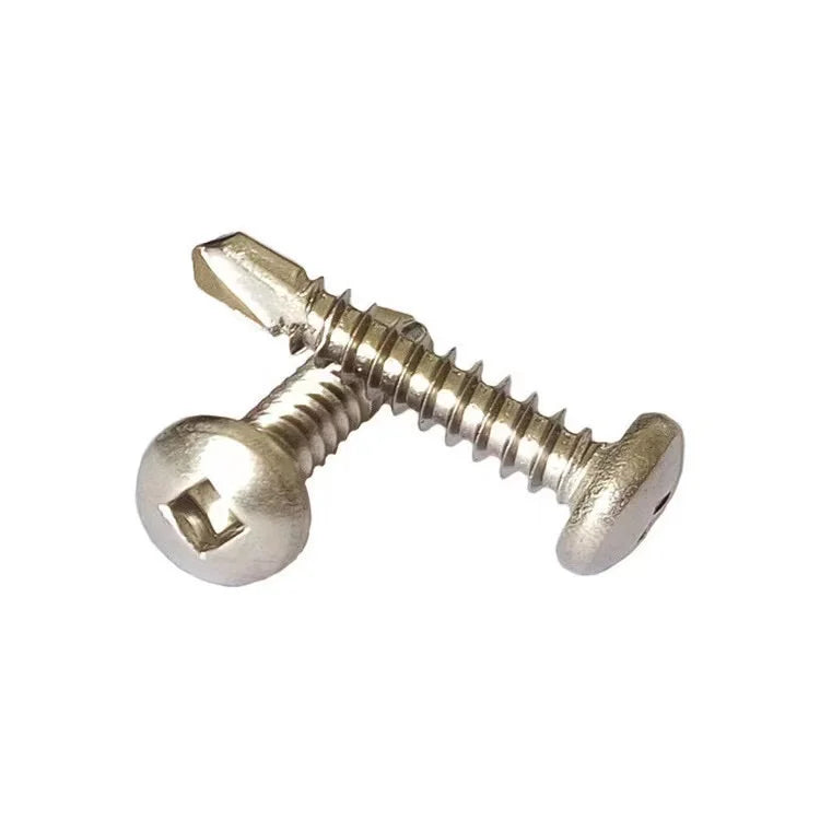 Factory Custom Product Stainless Steel 304 316 Round Head Square Teks Self Drilling Screws Wood to Metal