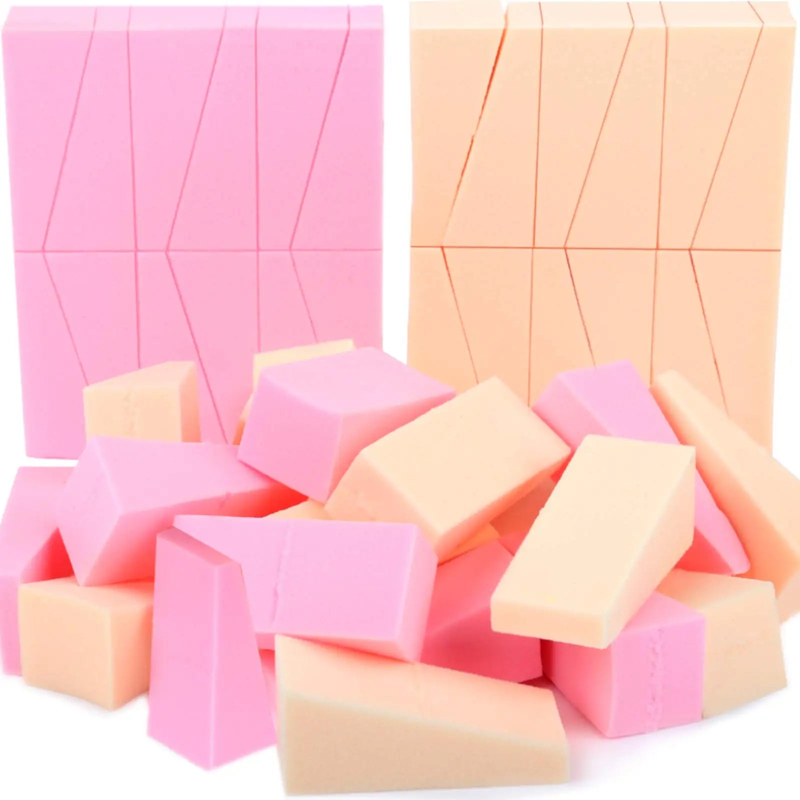 OEM ODM 48 Pieces Makeup Sponge Blender Curve Blending Teenitor Latex Free Small Wedge Shaped Smooth Apply Beauty Sponge