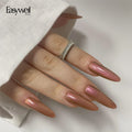 Easywell Custom Long Cat Eye Handmade Nails Nail Stickers With Design Acrylic Packing Box Press on Nails High Quality