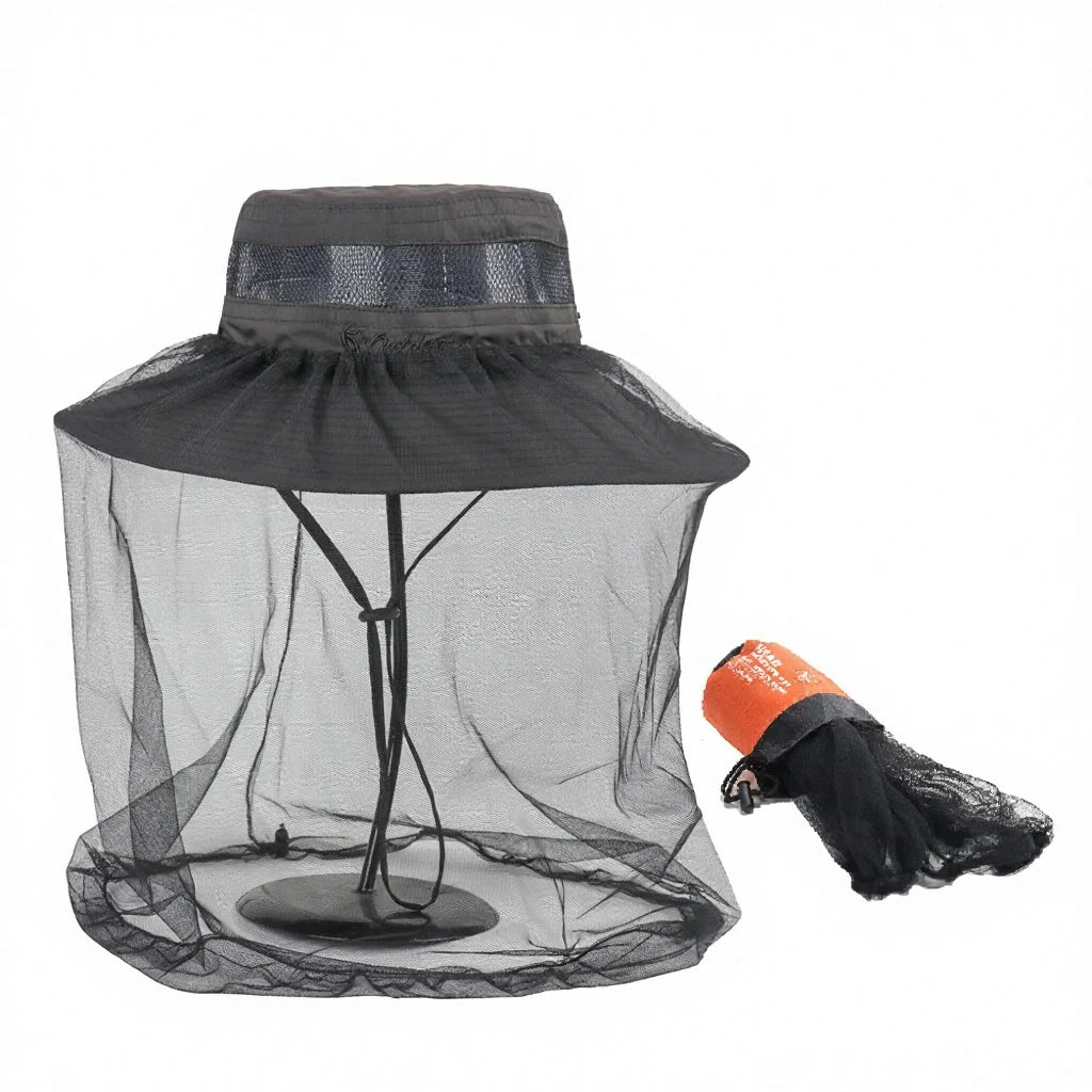 Polyester Drawstring Neck Cover and Face Netting for Outdoor Activities-for Hiking Camping Climbing Walking