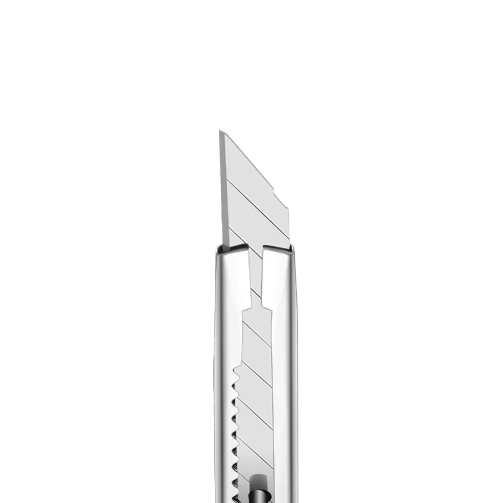 STARPRINT Retractable Snap Blade Cutter with Aluminium Alloy Frame Silver Color for Craft Paper and School Projects