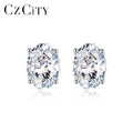 CZCITY Simple Earring Luxury Diamond Trendy Women 925 Silver Charm Statement 2026 Lab Moissanite Oval Earings