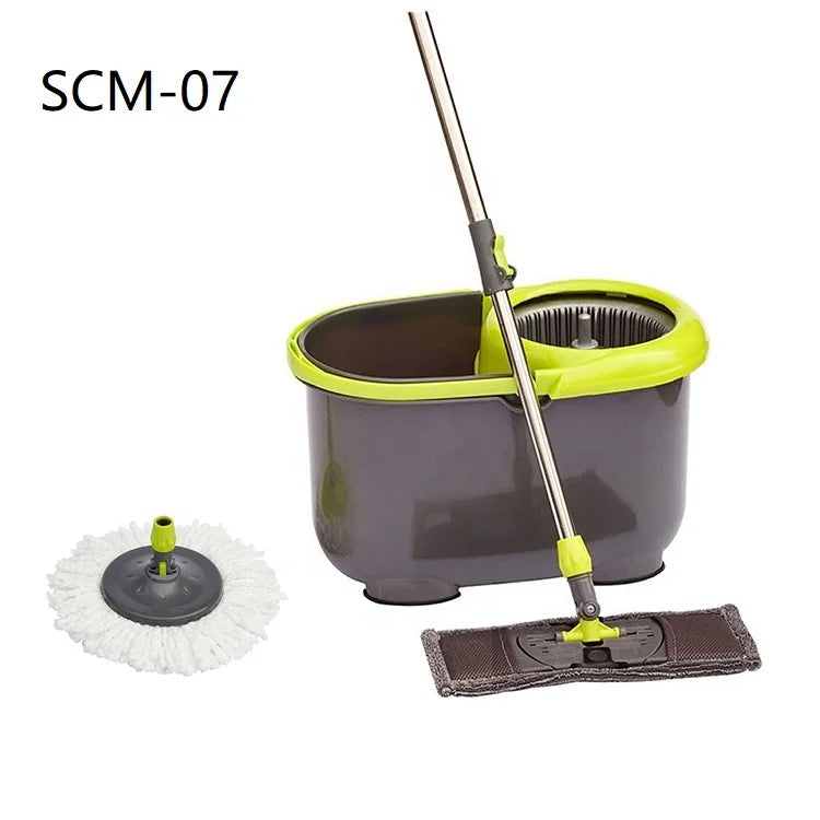 360 Cleaning flat and round Mop Bucket Set for Household Cleaning