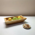 High-End Original Eco-Friendly Solid Wood Rectangle Fruit Plate Luxury Tray Home Snacks Quality Dishes Dry Storage Parties Plant