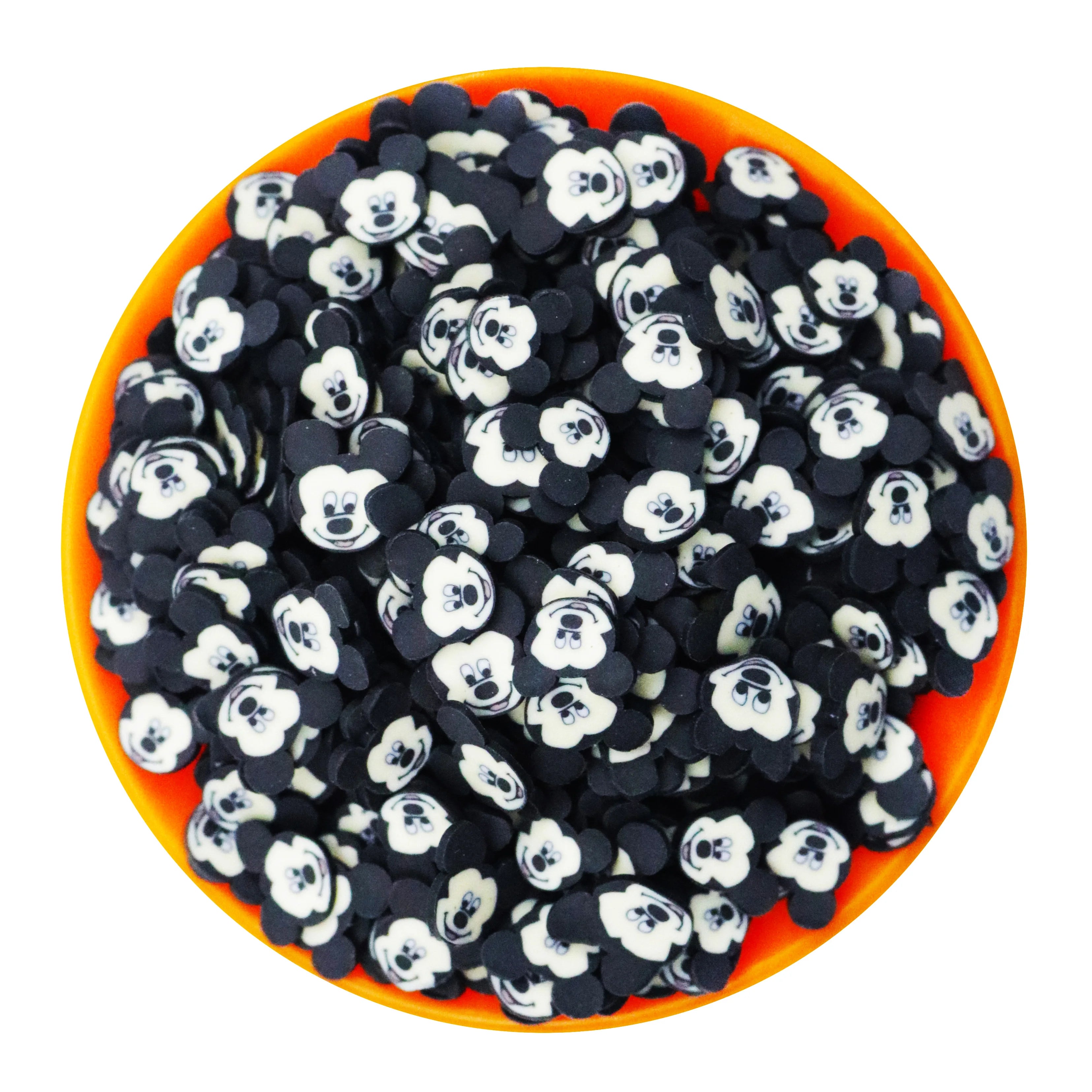 5MM 10MM Character Black Mouse Polymer Clay Sprinkles Slices for Slime Filler DIY Craft Art Decoration Nail Children Toys