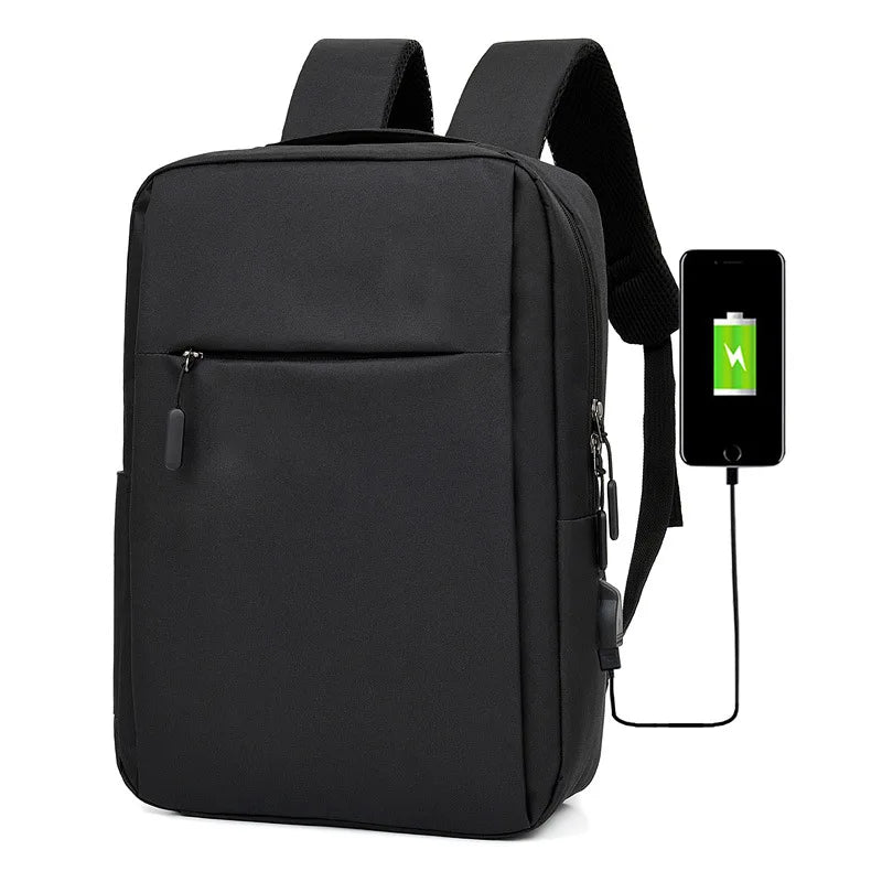 Durable Business Laptop Backpack USB Charging Port Oxford Material Zipper College School Computer Bag Gifts for Women Men