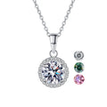 Gold Plated 925 Sterling Silver Lab Cultured Diamond 1ct Moissanite Pendant Wedding Engagement Fine Jewelry