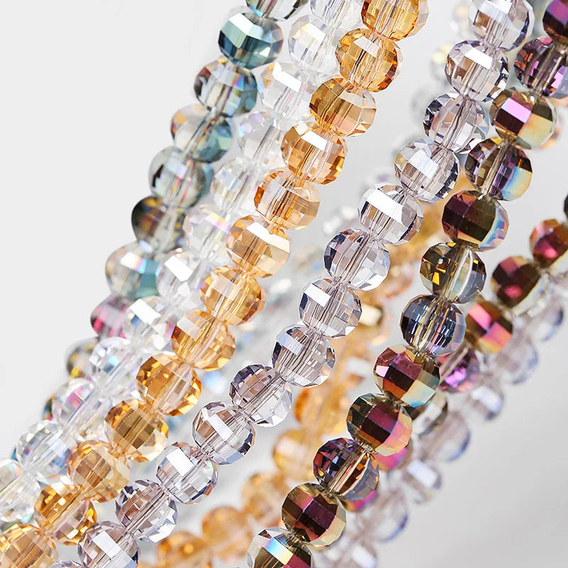 High-quality 8mm 50pcs/bag Crystal Watermelon Beads  DIY Jewelry Accessories Lantern Shape Glass Beads for Jewelry Making