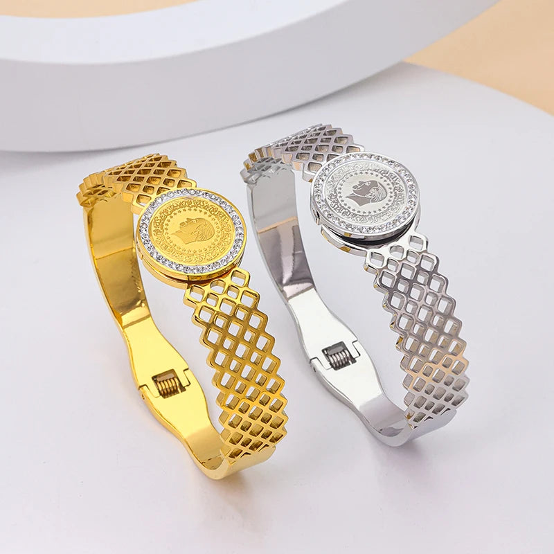 Fashion Open Bracelets 18k Gold Plated Jewelry Stainless Steel Wheat Ears Knot Bracelet Multi Style Bangles for Women Bangle