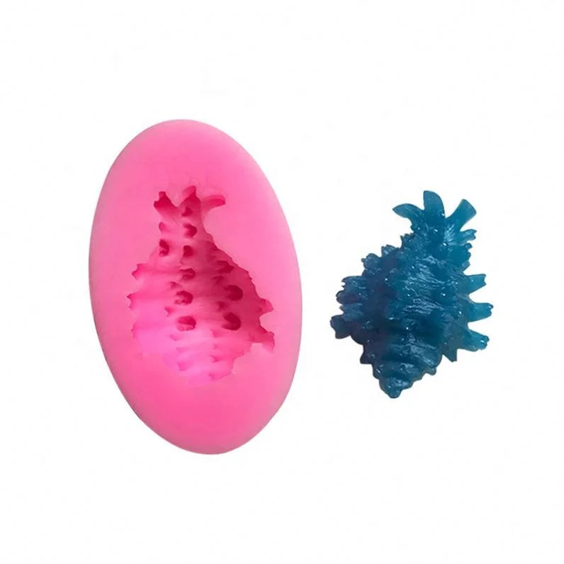 Hengya Silicone Chocolate Mould with Single Spiny Whelk Shape. Silicone Sugar Lace Mould 3D Fondant Mermaid Tail Cake Mold