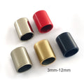 Environmental protection Zinc Alloy Material Hole 6mm-12mm Metal Drawstring Tip Aglet Cord End Lock Stopper With Screw