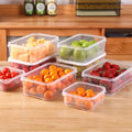 Reusable Clear Plastic Crisper Storage Container Household Storage Box Microwave Refrigerator Food Storage Containers
