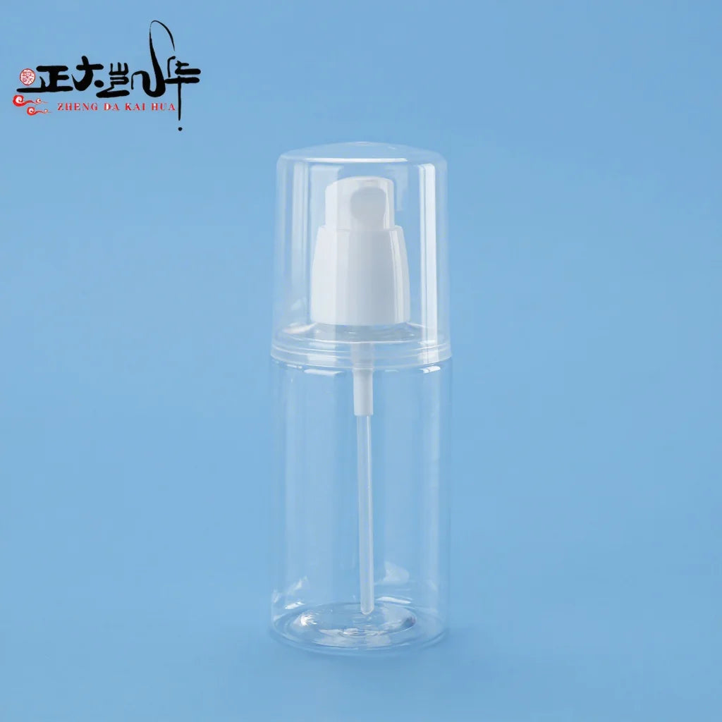 Plastic HDPE 100ml Face Cream & Lotion Pump Bottle with Screen Printing 100PCS MOQ
