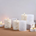 Diy Drip Glue Mold Honeycomb Cylinder Relief Candle Aromatherapy Silicone Mold Home Candle Decoration