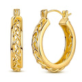 MULA Golden Series - Fashion Golden Twisted Braid Earrings for Engagement Anniversary Party or Gift