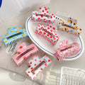 Yi YHJ Women's Hair Accessories Custom 8cm Fruit Patterns PVC Print Hair Clips Shark Clip Hair Claw Clip for Woman Wholesale