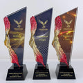 Full Color Printing with Feather Optical Crystal Glass Trophy MH-NJ0406