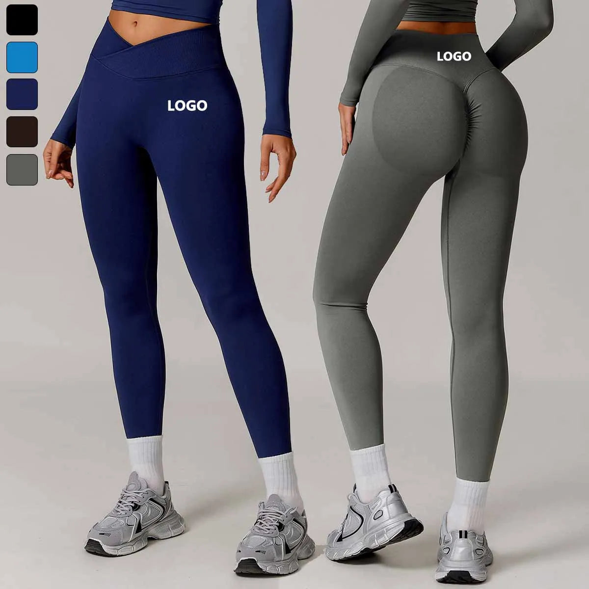 XW-CCK4596 Wholesale High Waist Fitness Front V Shape Legging Sportswear Hip Line Custom Slimming Gym Sports Yoga Leggings MegaBDM