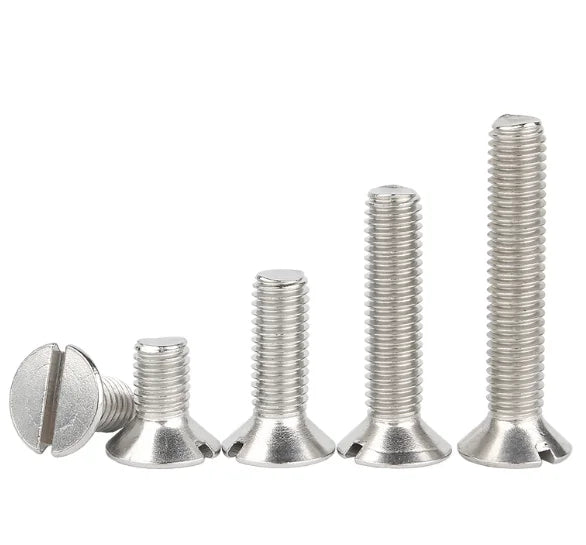 M3 M4 M5 M6 M8 GB68 Stainless Steel Bolts Flat Slotted Countersunk Head Machine Screws