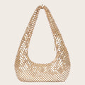 2022 New Fashion High Sense Party Ladies Bags Handbag  Aluminum Golden and Silver Underarm Mini Handbags