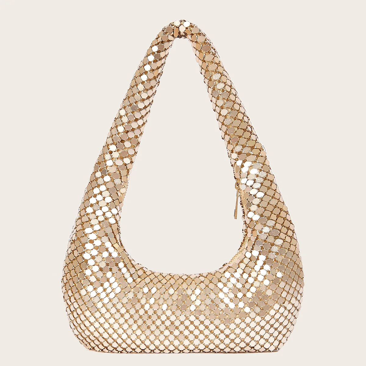 2022 New Fashion High Sense Party Ladies Bags Handbag  Aluminum Golden and Silver Underarm Mini Handbags