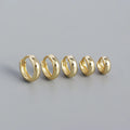 Fashion Minimalist Earrings 925 Sterling Silver Gold Plated Hoop Earrings in Different Size 5mm/6mm/7mm/8mm/9mm Earrings Women