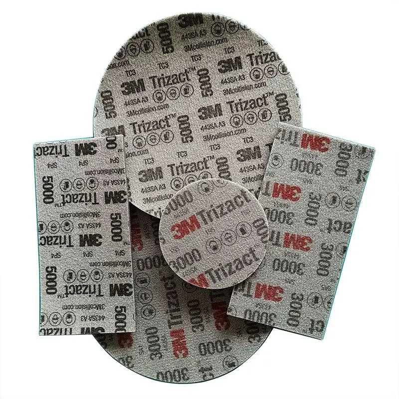 3M Red 3M Logo Sanding Sponge Block Hook Loop Backing Medium Hardness 6-Inch 3000 OEM Long Life High Performance Cleaning