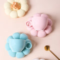 Madou Best Seller Macaroon Sunflower Ceramic Mug and Saucer Set Cloudy Coffee Tea Cups for Enjoying Your Beverages for Gifts