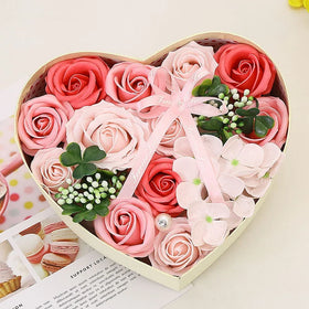 YOPIN-270 Artificial Flowers Wedding Soap Gift Box Cheap Price Valentine Gifts Soap Flower Box