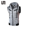 Cheap Custom Wholesale Spring Men S Sleeveless Waistcoat Casual Hooded Tank Tops Zipper Vest
