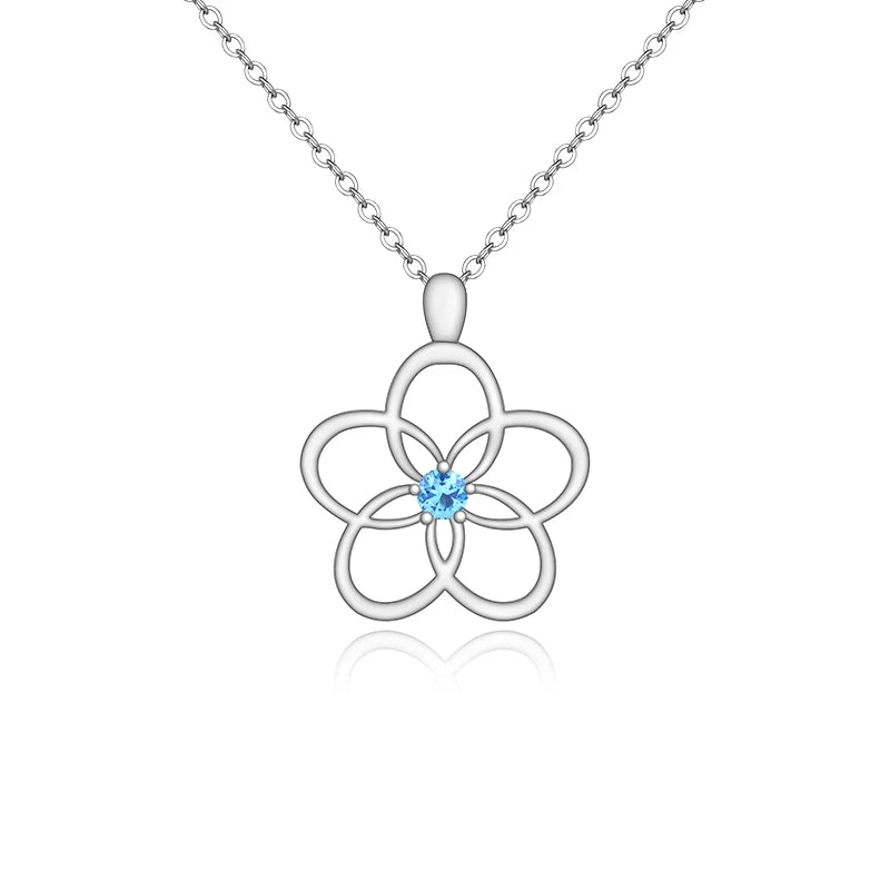 Factory Price New Custom Fine Flower Jewellery Sterling Silver 925 Necklaces for Girls