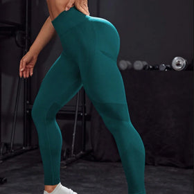 FLW High Quality Four-Way Stretch Activewear Workout Pants Print Yoga Leggings with Scrunch Butt Lift Effect