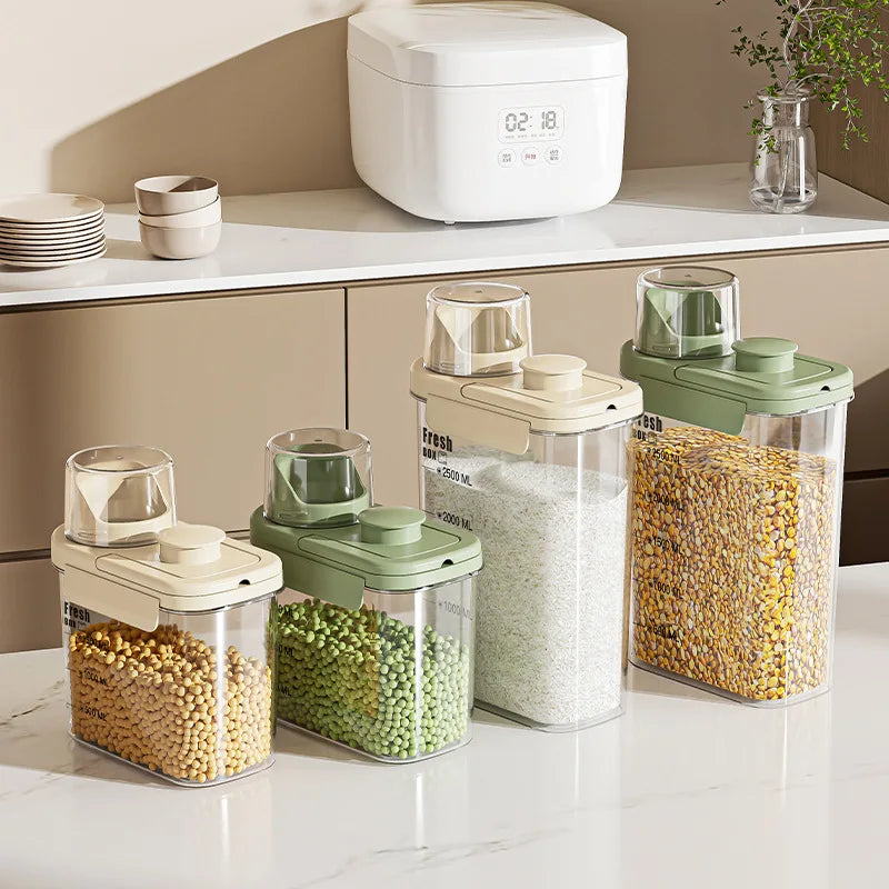 OWNSWING Dry Food Container Airtight Storage Container With Lid PET Rice Container With Handle