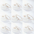 Abiding Opening Design 12 Zodiac Horoscope Bangles Ring Set 925 Silver Rose Gold Plated 12 Constellations Moissanite Ring Bangle