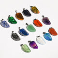 Natural Leaf Shape Carved Loose Gemstone Pendant Crystal Tree Leaf Beads Charms for DIY Jewelry Making Healing Crystal Gifts