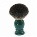 Custom Logo Pure Badger Hair Shaving Brushes Green Men's Shaving Soap Barber Supply Grooming Kit Beard Shaving Brush Wholesale