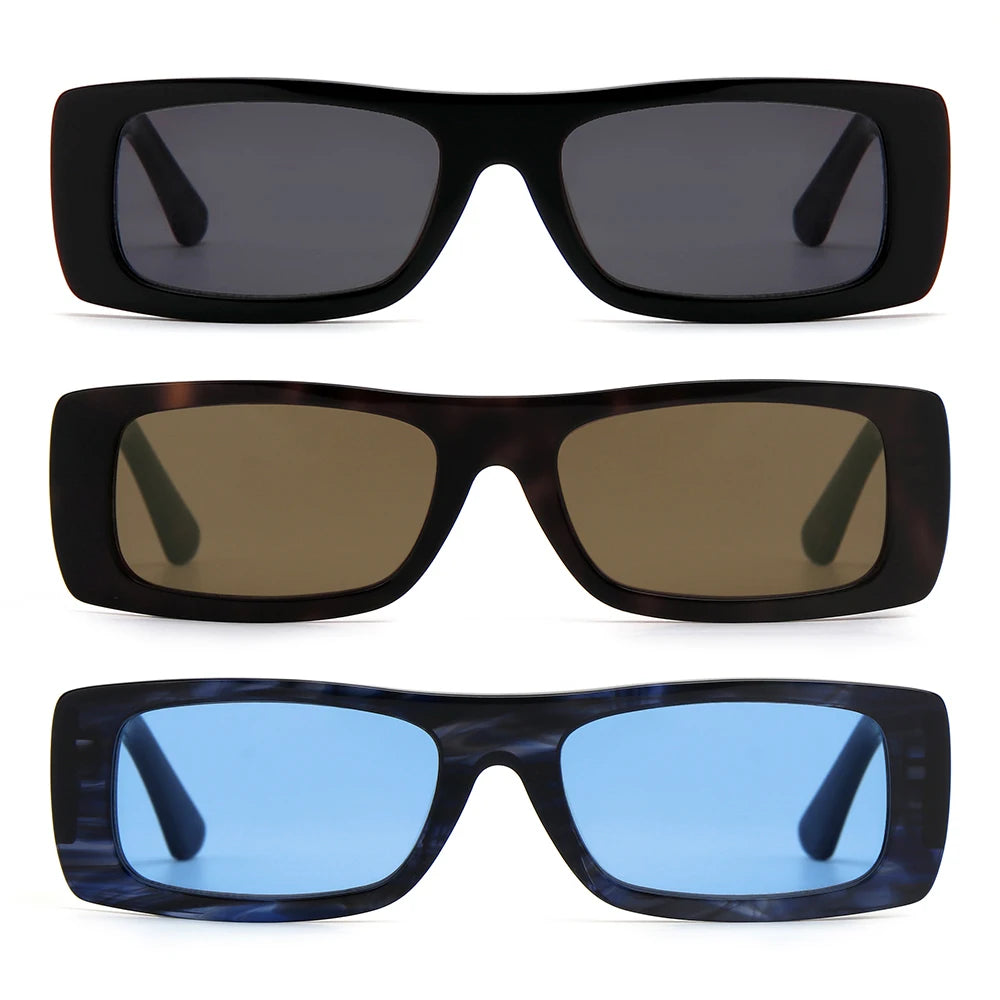 Vintage Marble Acetate CR39 Lens Sunglasses Custom Sunglasses Fashion Small Rectangle Acetate Sunglasses for Women Men
