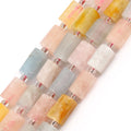 Wholesale 8x11mm Cylinder Shaped Natural Apatite Stone Colorful Loose Beads Semi Gemstone for DIY Jewelry Making