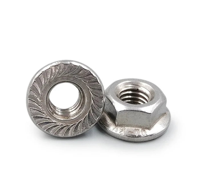 M6 M8 M10 1/4 3/8 5/16 A2-70 Stainless Steel Hexagon Allen Flange Serrated Lock Nuts