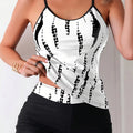 OEM/ODM Women's Swimsuit Printed Strapless Two-piece Boxer Briefs High Waist Tankini Swimwear