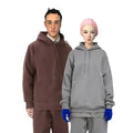 Fitspi Heavy 350g Fleece Lined Solid Color Hooded Sweater Warm Pullover Hoodies Sweatshirt for Men Women Wholesale