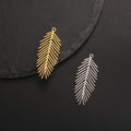 Stainless Steel Hollow Leaf Charm Accessories Gold Plated Maple Leaves Pendant Jewelry Accessories for Necklace Bracelet