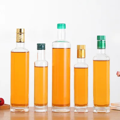 200ml/300ml/500ml/750ml/1000ml Clear Olive Oil Empty Bottles With Alume Cap Plastic Cap