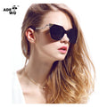 ADE WU STY0060 Retro Cat Eye Sunglasses Women Gray Gradient Lens Rhinestone Metal Frame Cateye Shades Sun Glasses UV400 Female