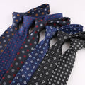 New Design 7cm Silk Men's Tie Plaids Floral Luxury Necktie for Men Business Formal Dress Wedding Accessories Adult Tie
